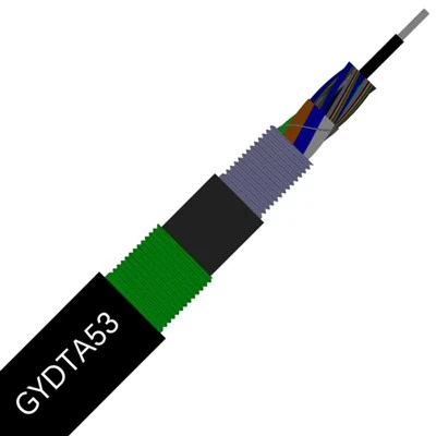 Cable óptico exterior de entierro directo GYDTA53